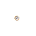Ohrstecker 1 Stk 750/18 K Gelbgold Zirkonia Ø3 mm