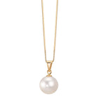 Anhänger 750/18 K Gelbgold Süsswasserzuchtperle weiss, 7.5 mm