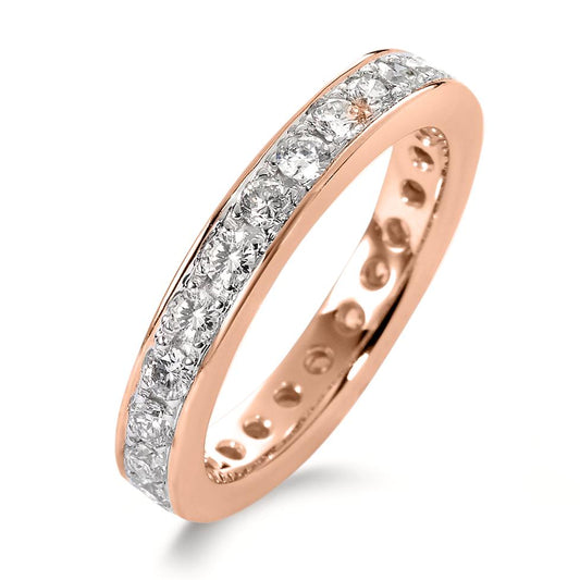 Anelli di memoria Oro rosso 750/18 carati Diamante bianco, 1 ct, 25 pietra, [Brillant], w-si