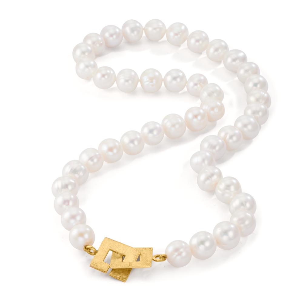 Collier Silber gelb vergoldet Süsswasserzuchtperlen 11-11.5 mm 50 cm
