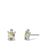 Ohrstecker Silber rhodiniert Schildkröte