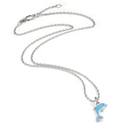 Catena con ciondolo Argento rodiato Delfino 36-38 cm
