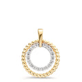 Anhänger 375/9 K Gelbgold Zirkonia 17 Steine Ø15.5 mm