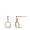 Ohrhänger 585/14 K Gelbgold Zirkonia Ø6 mm