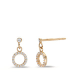 Ohrhänger 585/14 K Gelbgold Zirkonia Ø6 mm