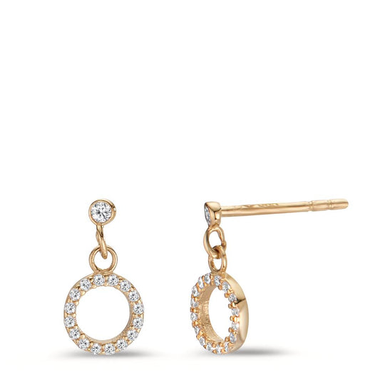Orecchini Oro giallo 585/14 kt Zirconia Ø6 mm