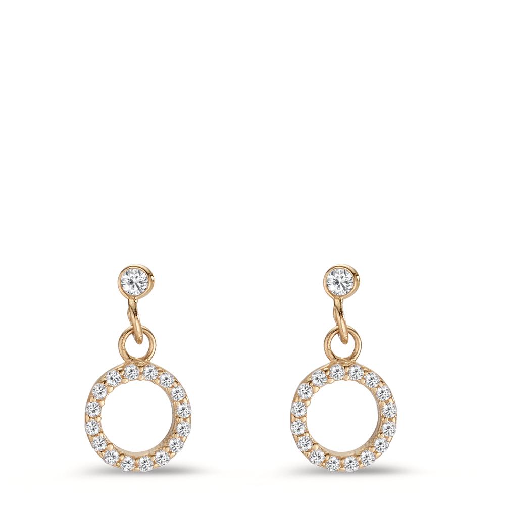 Ohrhänger 585/14 K Gelbgold Zirkonia Ø6 mm