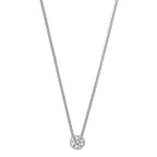 Collana Oro bianco 750/18 carati Laboratorio di diamanti coltivato 0.20 ct, w-si 40-42 cm