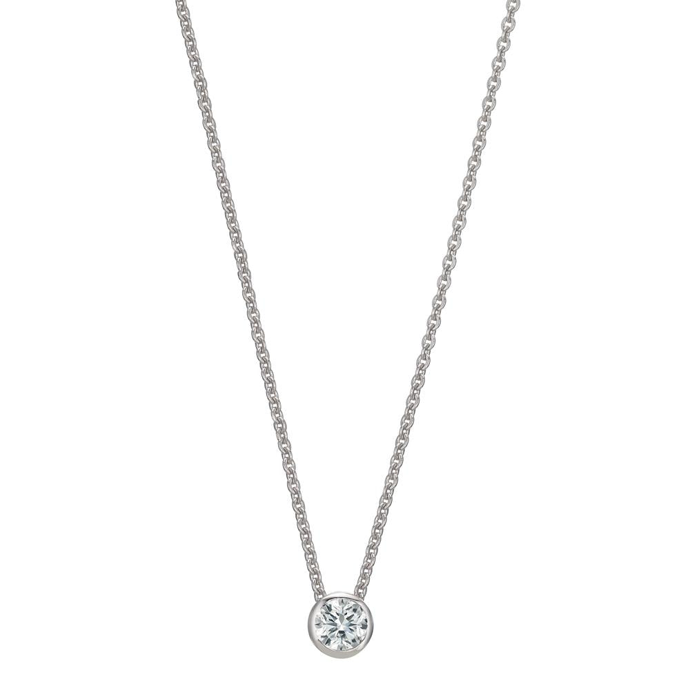 Collana Oro bianco 750/18 carati Laboratorio di diamanti coltivato 0.20 ct, w-si 40-42 cm