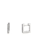 Orecchini circolari Oro bianco 750/18 carati Diamante 0.13 ct, w-si