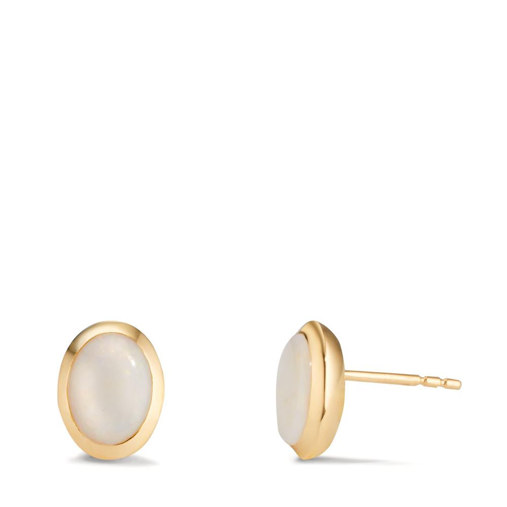Ohrstecker 750/18 K Gelbgold Opal 2 Steine