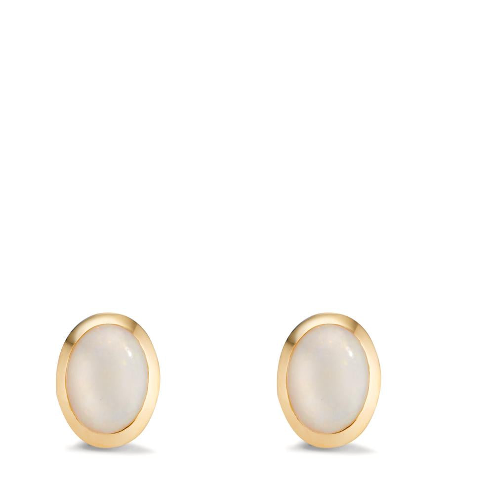 Ohrstecker 750/18 K Gelbgold Opal 2 Steine