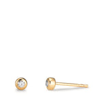 Ohrstecker 375/9 K Gelbgold Zirkonia 2 Steine Ø3.5 mm