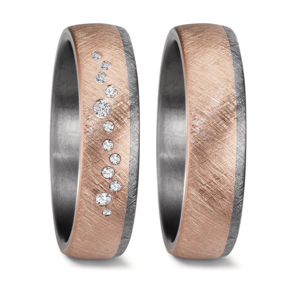 Partnerring 999 Tantal, 585/14 K Rosegold