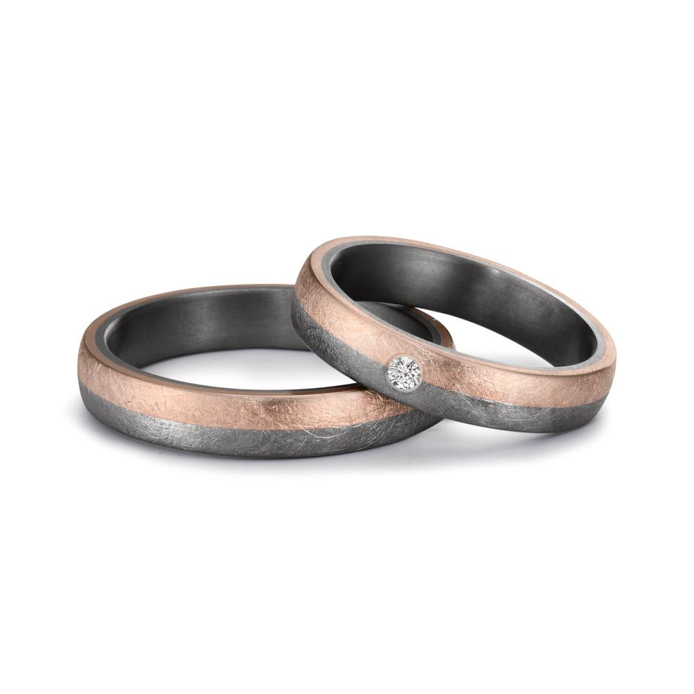 Partnerring 999 Tantal, 585/14 K Rosegold