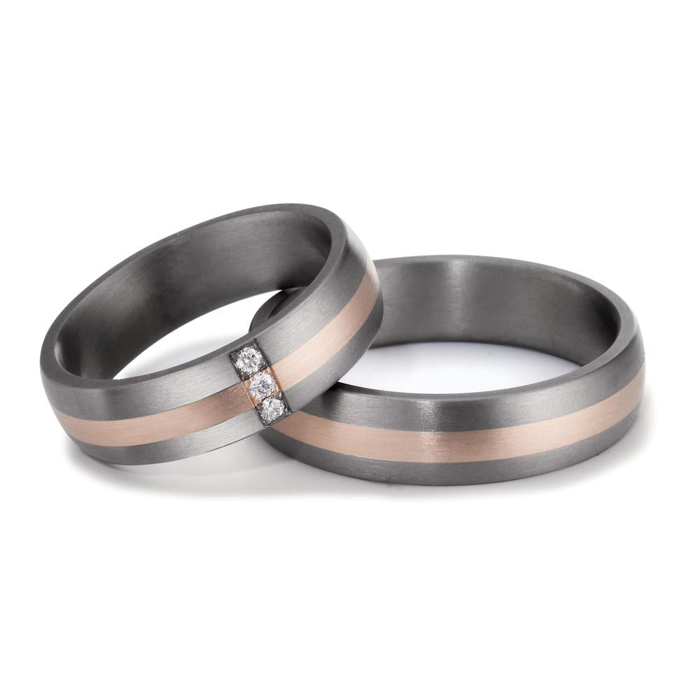 Partnerring 999 Tantal, 585/14 K Rosegold