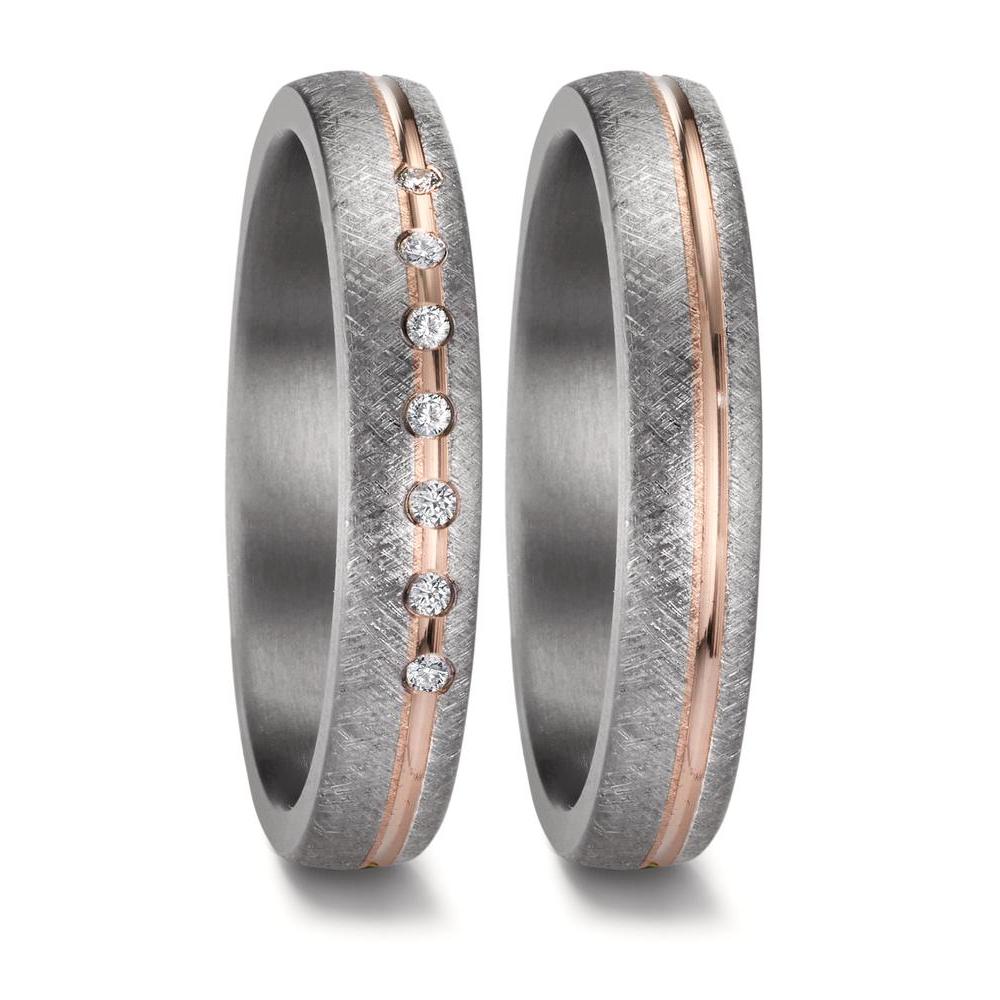 Partnerring 999 Tantal, 585/14 K Rosegold