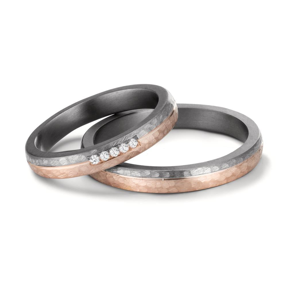 Partnerring 999 Tantal, 585/14 K Rosegold