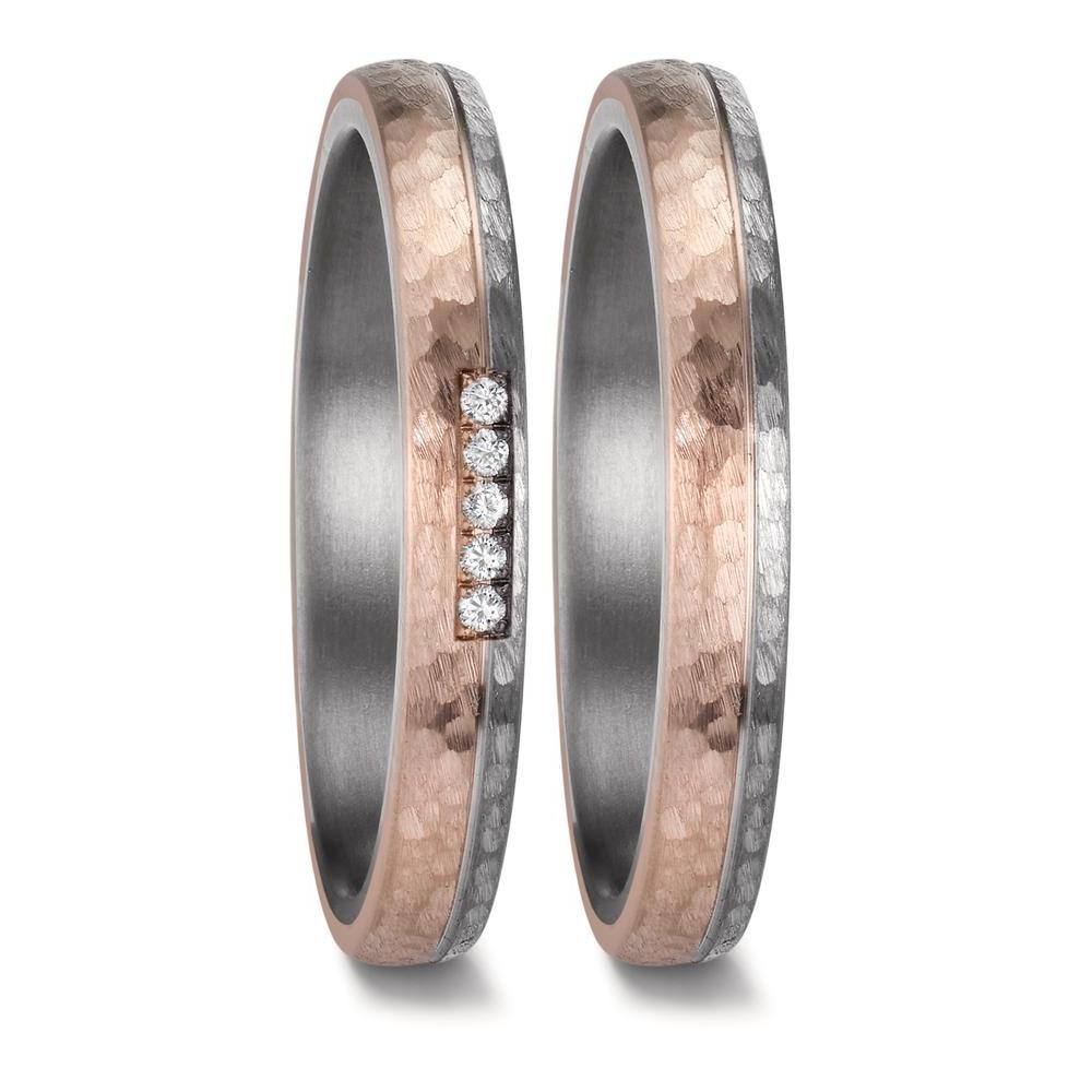 Partnerring 999 Tantal, 585/14 K Rosegold