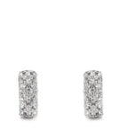 Orecchini circolari Argento Zirconia rodiato