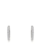Orecchini circolari Argento Zirconia 20 pietra rodiato