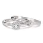 Fingerring Silber Zirkonia rhodiniert