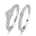 Fingerring Silber Zirkonia rhodiniert