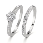 Fingerring Silber Zirkonia rhodiniert