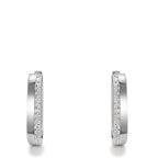 Orecchini circolari Argento Zirconia 28 pietra rodiato