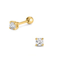 Piercing Argento Zirconia giallo dorato Ø3 mm