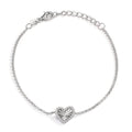 Bracciale Argento Zirconia rodiato Cuore