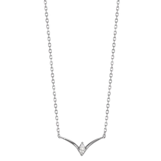 Collana Argento Zirconia rodiato 40-45 cm