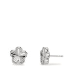 Orecchini a bottone Argento rodiato Fiore Ø10 mm
