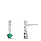 Orecchini Argento Zirconia 8 pietra rodiato