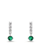 Orecchini Argento Zirconia 8 pietra rodiato