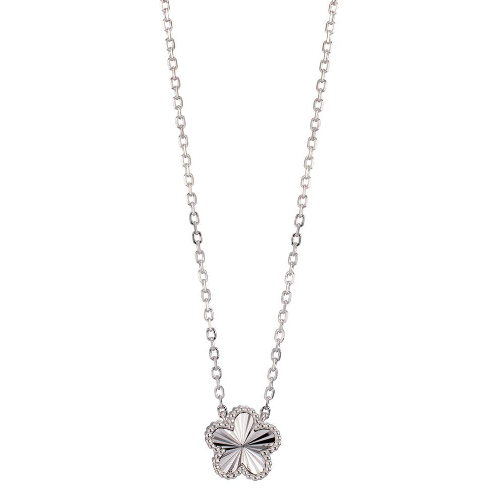 Collana Argento rodiato Fiore 40-45 cm