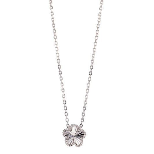 Collier Silber rhodiniert Blume 40-45 cm verstellbar