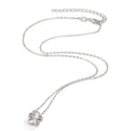 Collana Argento rodiato Fiore 40-45 cm