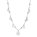 Collana Argento Zirconia rodiato Stella 40-45 cm