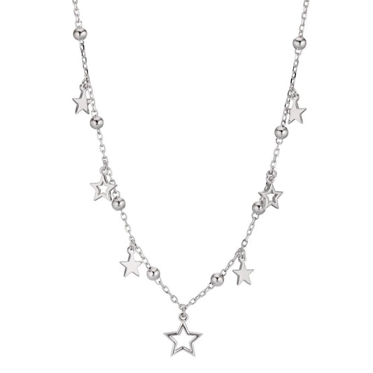 Collier Argent Zircone Rhodié Étoile 40-45 cm
