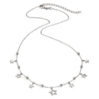 Collana Argento Zirconia rodiato Stella 40-45 cm