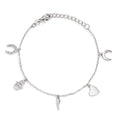 Armband Silber Zirkonia rhodiniert verstellbar