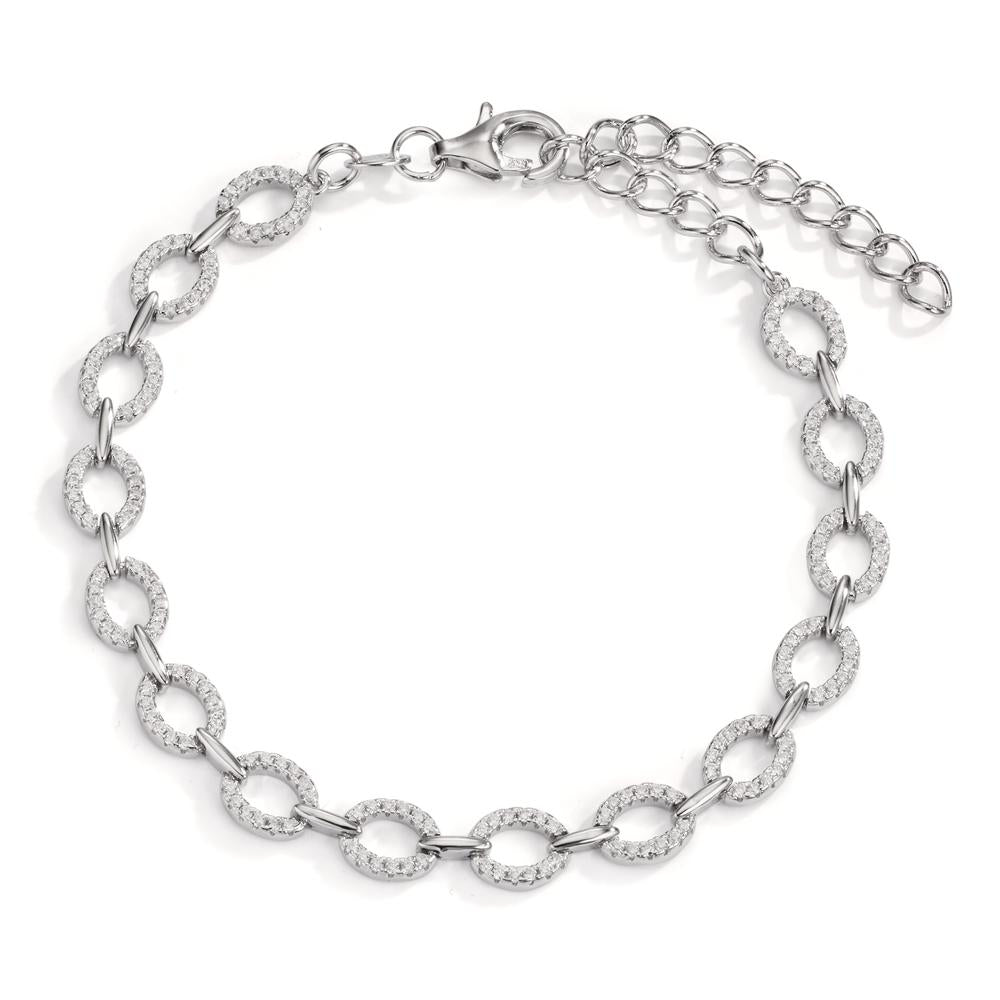 Armband Silber Zirkonia rhodiniert verstellbar