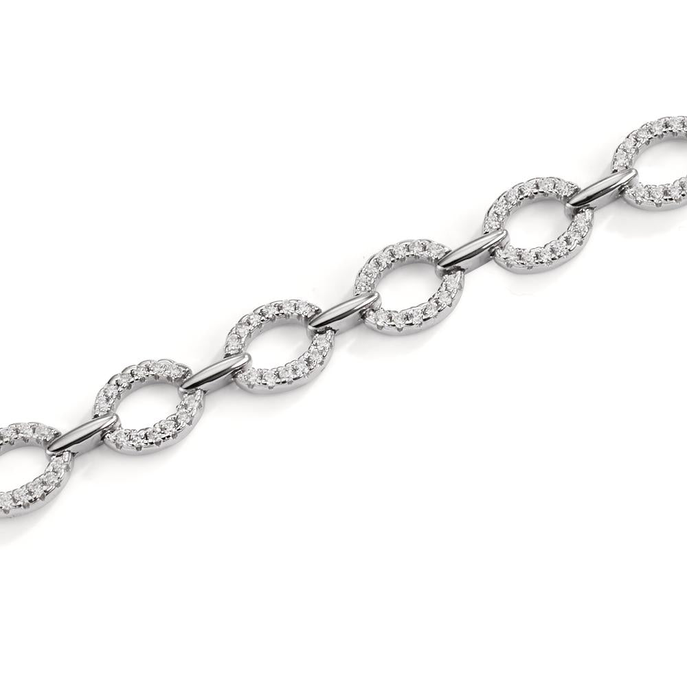 Armband Silber Zirkonia rhodiniert verstellbar