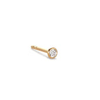 Ohrstecker 1 Stk 750/18 K Gelbgold Zirkonia Ø2.5 mm