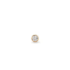 Ohrstecker 1 Stk 750/18 K Gelbgold Zirkonia Ø2.5 mm