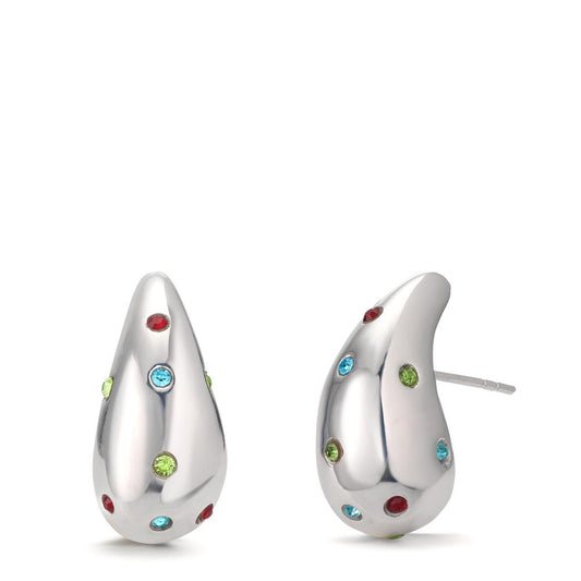 Pendant d'oreilles Argent Zircone coloré, 24 Pierres