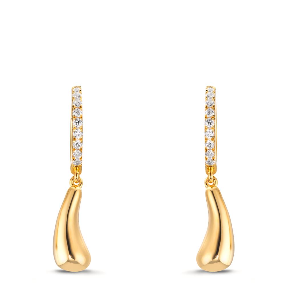 Orecchini a cerchio gocce placcate oro giallo argento