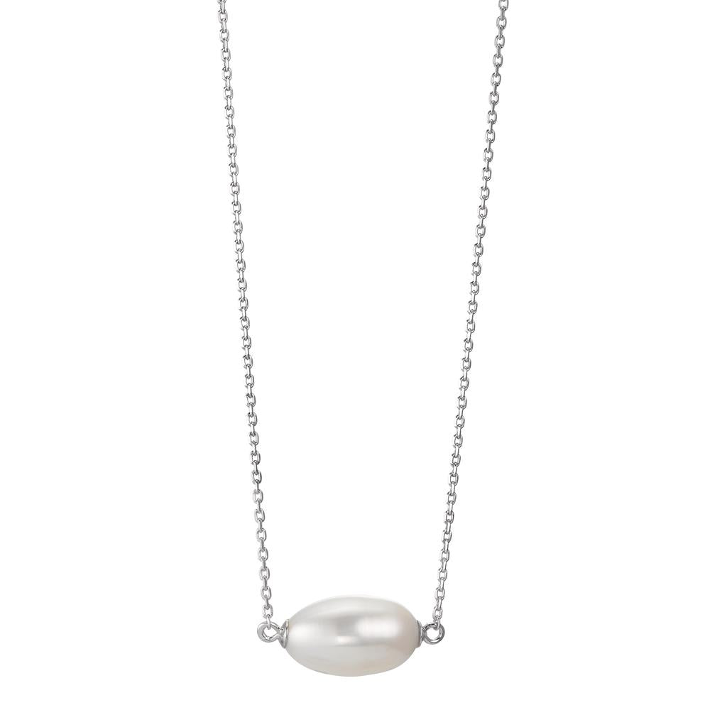 Collier Silber rhodiniert Süsswasserzuchtperlen 40-43 cm verstellbar