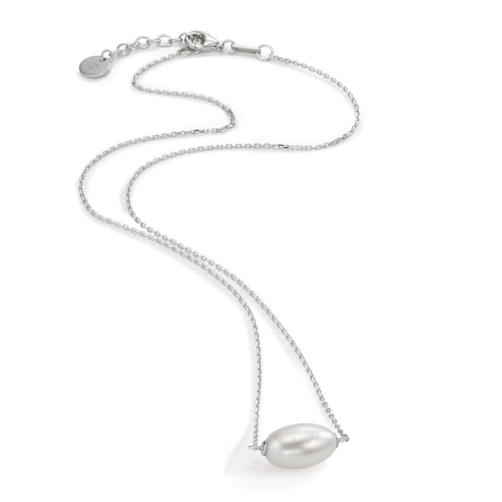 Collier Silber rhodiniert Süsswasserzuchtperlen 40-43 cm verstellbar
